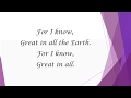 You’re Bigger Karlyn Carr Lyrics Video