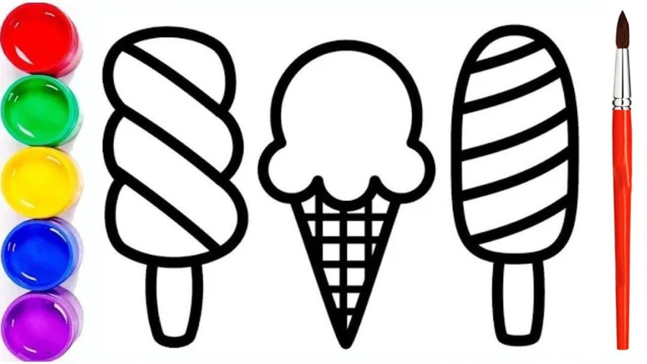 Как рисовать мороженое видео