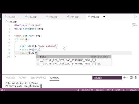 copy string using STRCPY | string in C++
