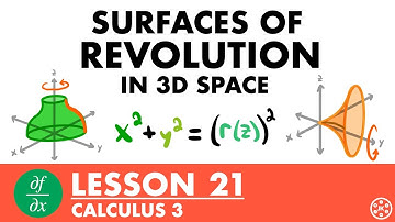 Surfaces of Revolution in 3D Space | Calculus 3 Lesson 21 - JK Math