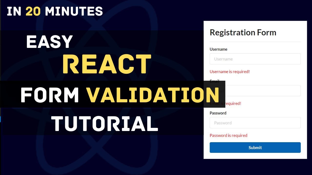 React Forms Handle & Validation Tutorial | React Hook Forms for Beginners