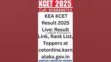 KEA KCET Result 2025 Live: Result Link, Rank List, Toppers at cetonline.karnataka.gov.in #kcet2025