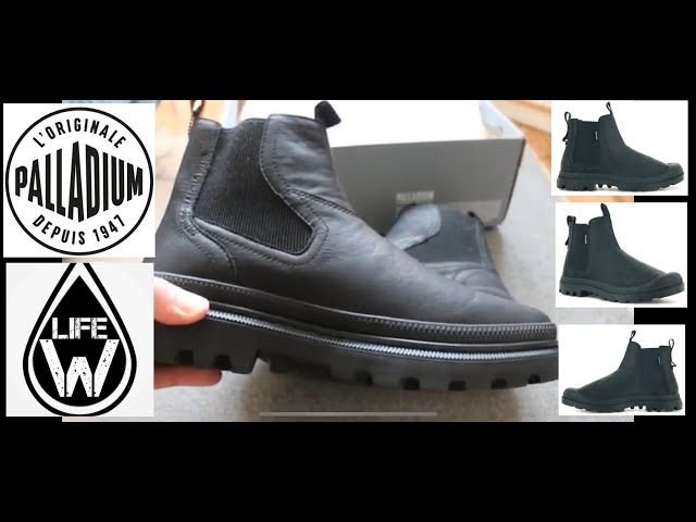 Palladium Pallatrooper Chelsea Waterproof Boots Black - YouTube