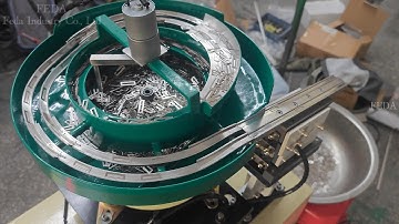 Customized vibrating bowl with linear feeder.#machine #making #auto #feeding #engineering #factory
