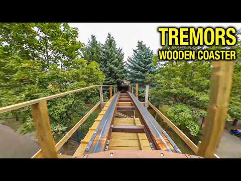 TREMORS - Front Row POV - Silverwood Wooden Roller Coaster