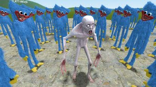 SCP-096 THE SHY GUY VS HUGGY WUGGY ARMY!! Garry's Mod