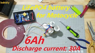 DIY 12V 6Ah LiFePO4 Battery For Motorcycle - Great replacement for lead-acid batteries