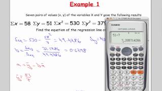 Edexcel S1 Tutorial 12 Regression