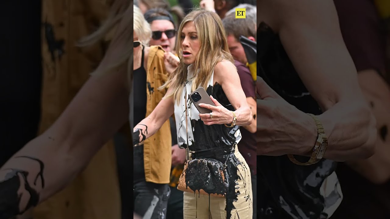 Jennifer Aniston Gets Oil Thrown On Her While Filming The Morning Show Shorts