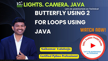 2. Butterfly Pattern in Java Using Only 2 Loops | Simple Java Pattern Program