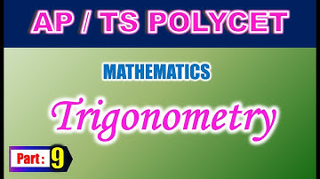 AP/TS POLYCET Mathematics Trigonometry Part 9
