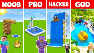 Minecraft SWIMMING POOL CHALLENGE - NOOB vs PRO vs HACKER vs GOD / Animation