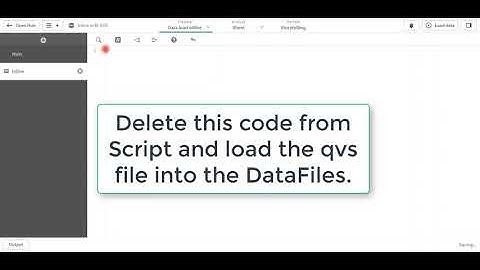Qlik Sense - Load script with QVS file