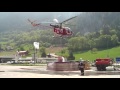 Waldbrand in Visp Helikopter Löschflüge Originalton