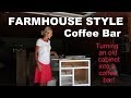 Farmhouse Style Coffee Bar Cabinet