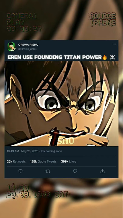 Eren use Founding titan power ☠️