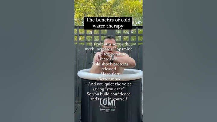 Benefits of Cold Water Therapy