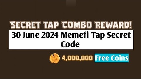 30 June 2024 Memefi Daily Tap Secret Code | Today Memefi Daily Secret Code | #memefi #memeficombo