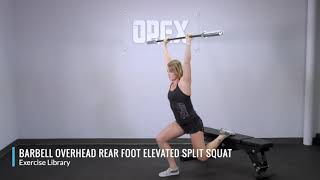 Barbell Overhead Rear Foot Elevated Split Squat - OPEX Exercise Library