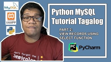 Python MySQL Tutorial Tagalog (View Records using Select Function)
