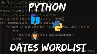 Generate Dates Wordlists with Python