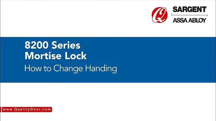 How to Change Handing on SARGENT 8200 Series Mortise Lock