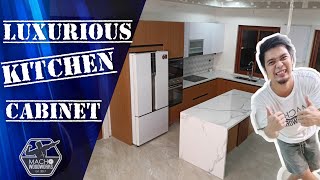 LUXURIOUS KITCHEN CABINET | Fancy kitchen cabinet made by pinoy KARPINTERO | MODULAR KITCHEN