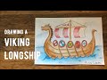 How to draw a Viking Longship