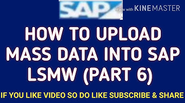 LSMW (PART-6) HOW TO UPLOAD MASS DATA INTO SAP IN ENGLISH | SAPFICO REALTIME TRAINING | SAP |