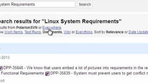 Searching your Polarion Portal (tutorial)