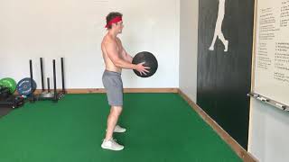Forward Facing Medicine Ball Rotational Scoop Toss