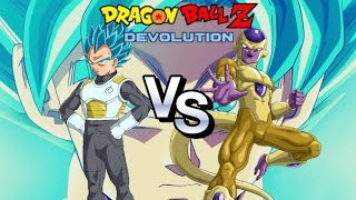 Dragon Ball Devolution : Random Battles : Vegeta V.S. Golden Frieza!