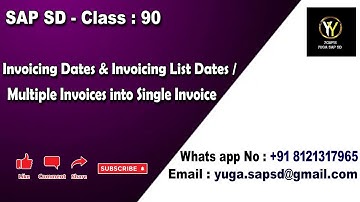 SAP SD: Class no-90: Invoicing dates and invoice list dates || Your