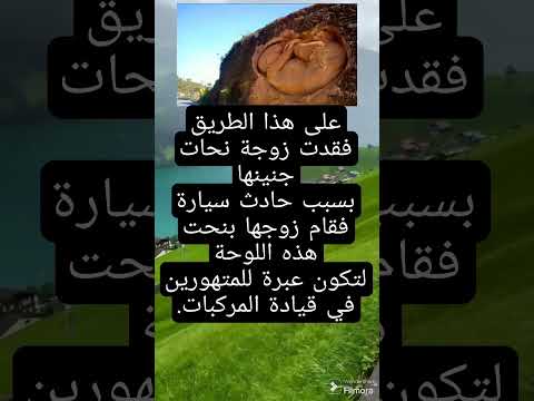 على هذا الطريق فقدت زوجة نحات جنينها بسبب حادث سيارة فقام زوجها بنحت هذه اللوحة معلومات حقائق