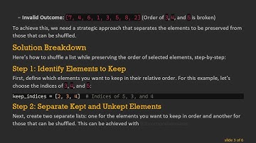 How to Shuffle a Python List While Preserving Order of Selected Elements