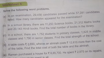 Dav Public School Class 4 Math Unit 2 Worksheet 4 ||Addition And Subtraction ||@madhubanclasses