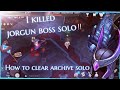 Frostborn | Doing Archive solo! And killing Jorgun Treacherous | Tips and tricks