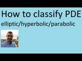 How to classify second order PDE