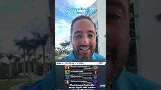 Week One of College Football is here!