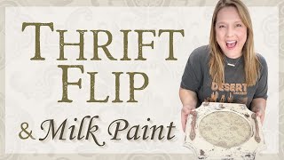 Thrift Store Makeover Milk Paint Frame Tray Diy