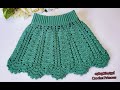 بتكرار سطرين اعملي اسهل جيبه كروشيه تنورة بناتي لاي مقاس سهلة و سريعة Crocheted Skirt 