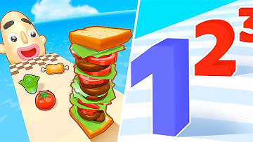 Sandwich Runner l Number Master - All Levels Gameplay Android & IOS - NEW GAME UPDATE!