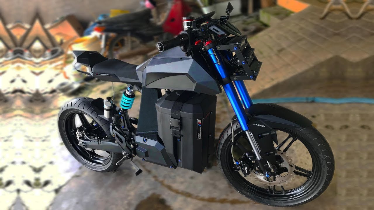 DIY Electric Motorcycle 53 mph / 85 kmh - YouTube