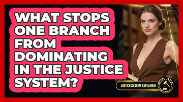 What Stops One Branch From Dominating In The Justice System? - Justice System Explained