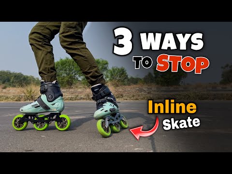 3 Ways To Stop Inline Skate // How to Stop Inline Skates // Basic Step