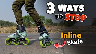 3 Ways To Stop Inline Skate // How to Stop Inline Skates // Basic Step screenshot 3