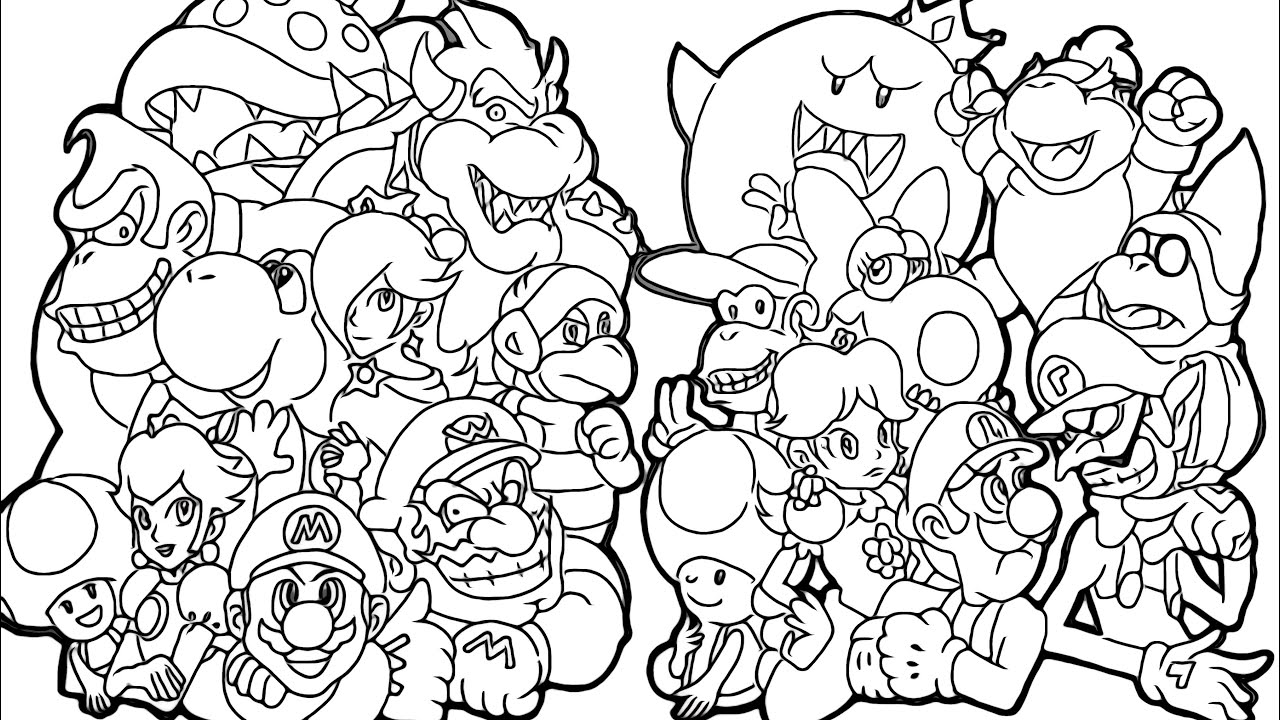 Paper Mario Characters Coloring Pages Paper Mario Characters Coloring Pages