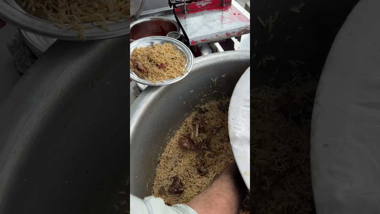 Tasty Biryani Loaded With Tender Meat And Aromatic Spices Streetfood Shorts Fyp