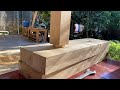 How Turns Waste Wood Into Sturdy & Beautiful Dining Table // The Perfect Wood Recycling Project Ever