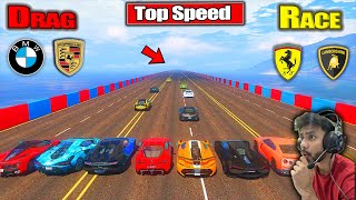 Powerful Super Cars🚀 Vs Extreme🔥Highway Drag Race GTA 5
